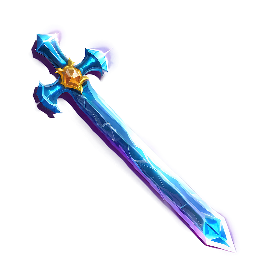 Diamond Sword With Shadow Png 05252024 PNG image