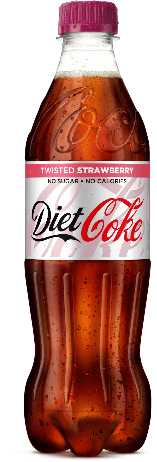 Diet Coke Twisted Strawberry Bottle PNG image