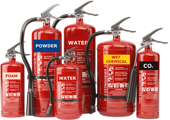 Different Typesof Fire Extinguishers PNG image