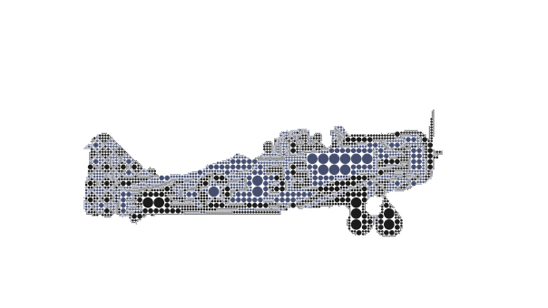 Digital Aircraft Silhouette PNG image