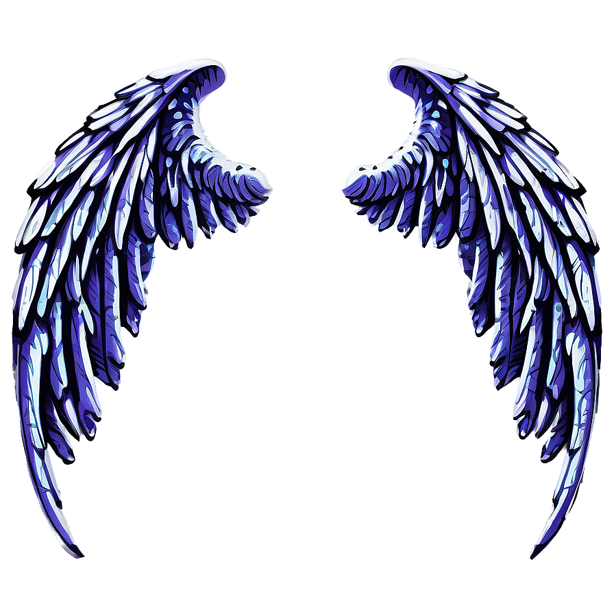 Digital Angel Wings Outline Png 05042024 PNG image