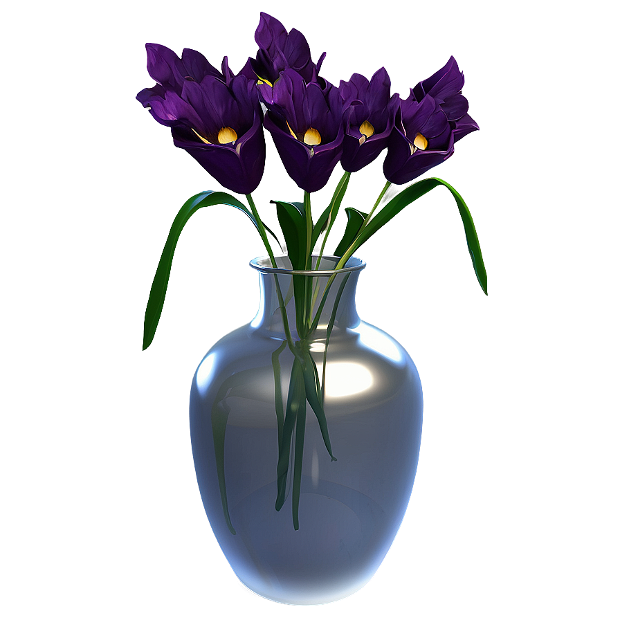 Digital Art Flower Vase Png Qno PNG image