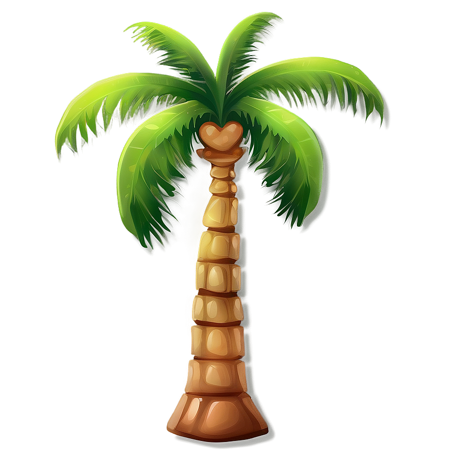 Digital Art Palm Tree Emoji Png 06272024 PNG image