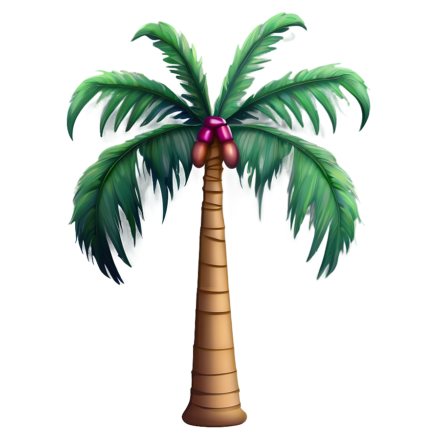 Digital Art Palm Tree Emoji Png Eay9 PNG image