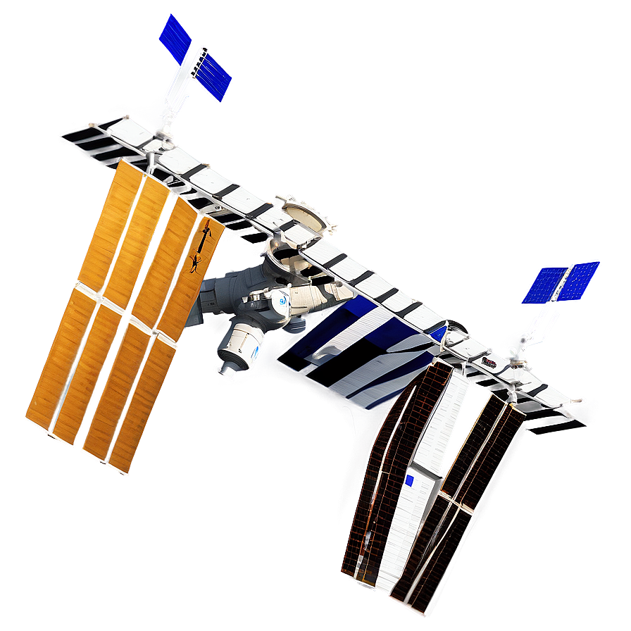 Digital Artwork Of Iss In Orbit Png Vhb PNG image