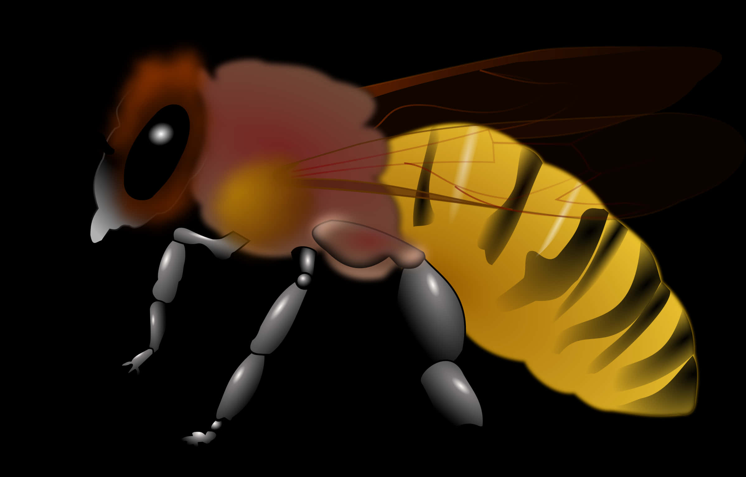 Digital Artworkof Bee PNG image