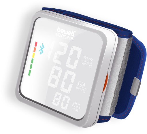 Digital Blood Pressure Monitor Display PNG image