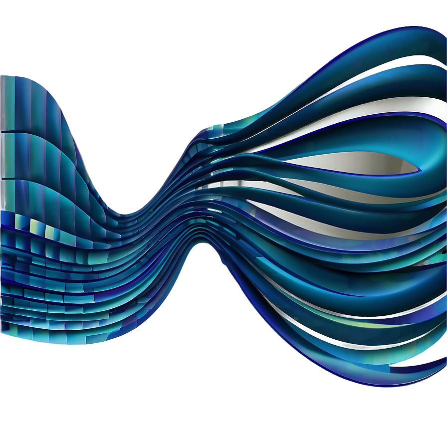 Digital Blue Wavy Lines Png Piu PNG image