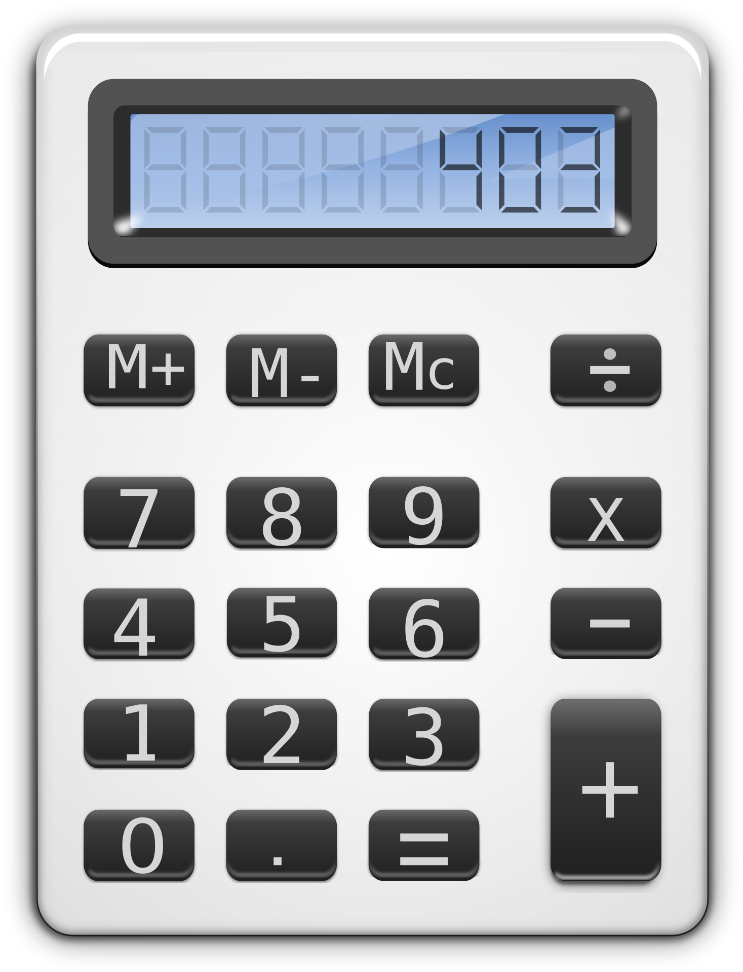 Digital Calculator Display PNG image