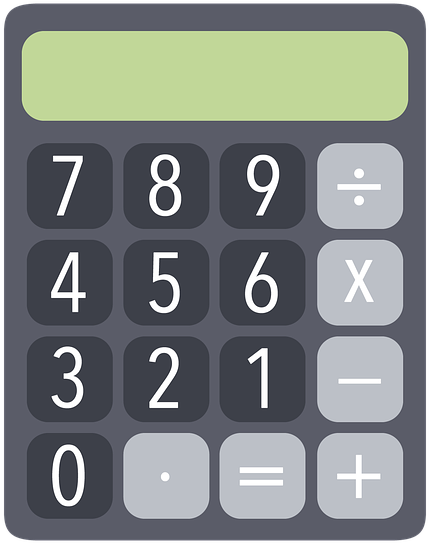 Digital Calculator Interface PNG image