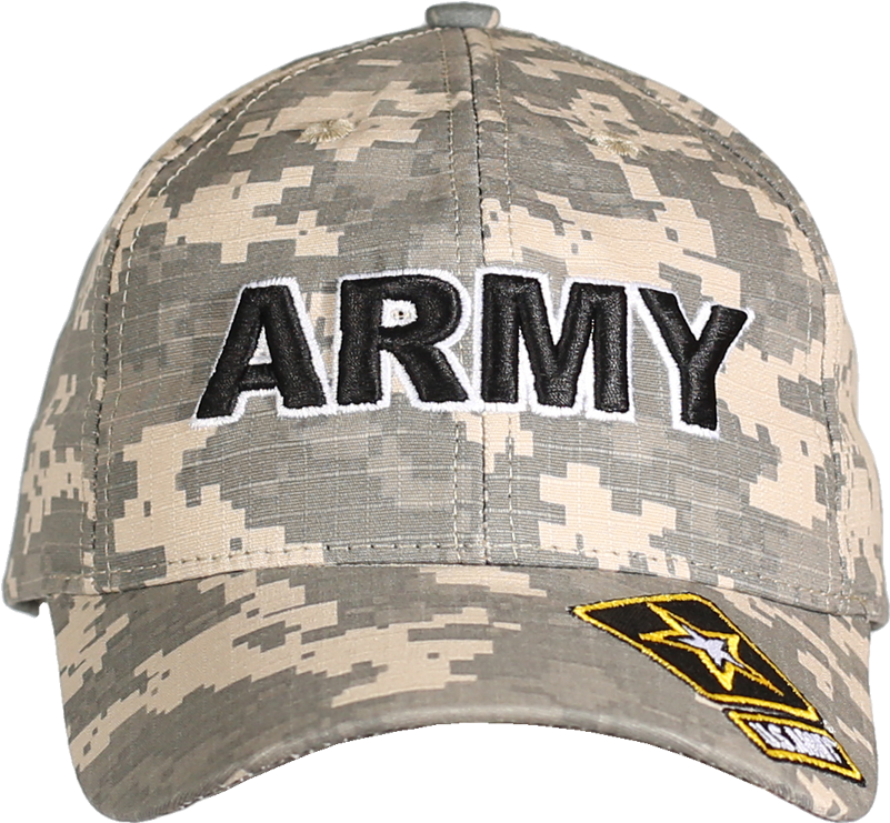 Digital Camo Army Cap PNG image