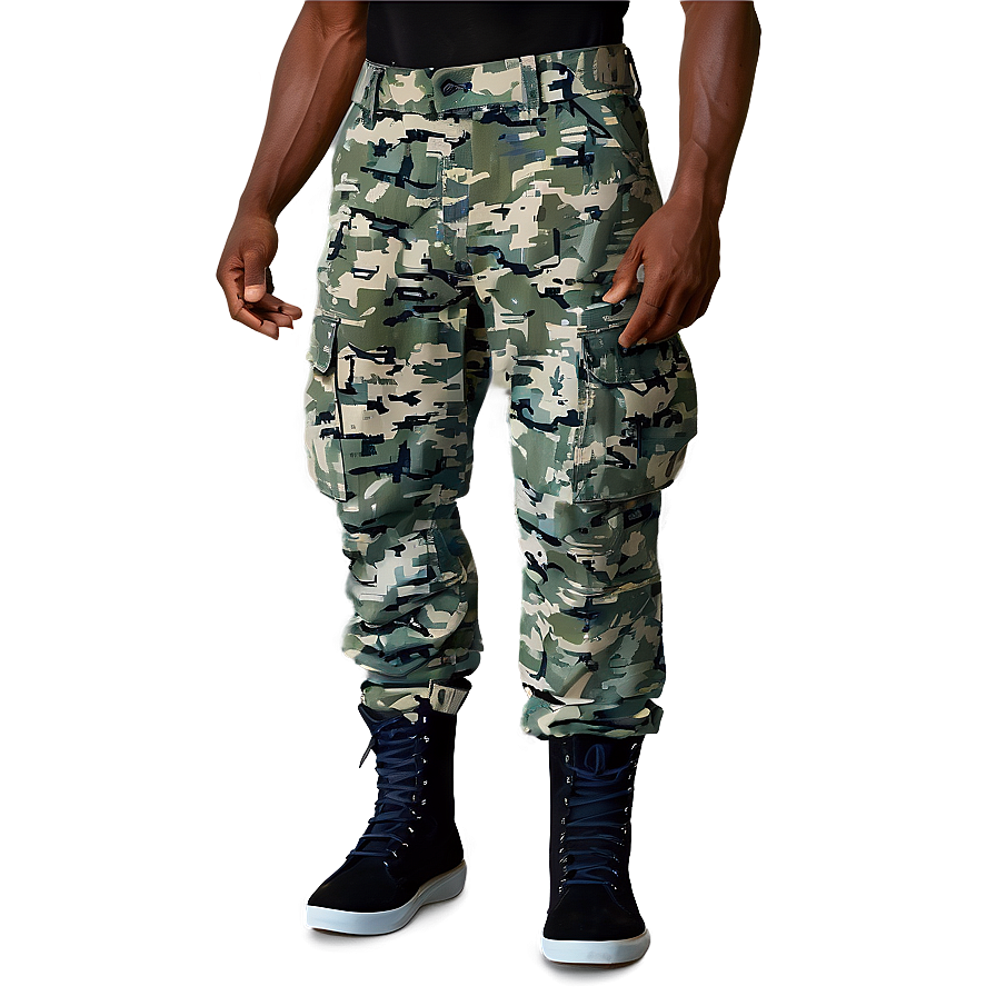 Digital Camo Cargo Pants Png 06132024 PNG image