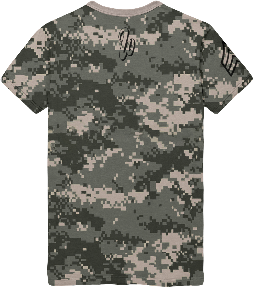 Digital Camo T Shirt Design PNG image