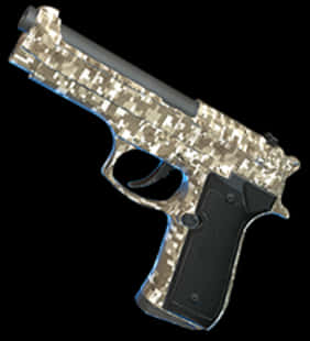 Digital Camouflage Pistol P U B G PNG image