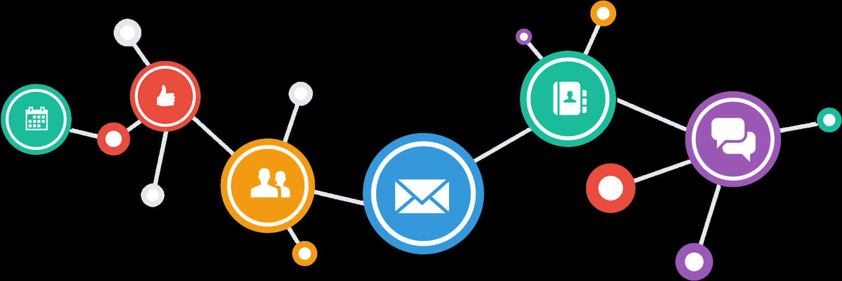 Digital Communication Network Graphic PNG image