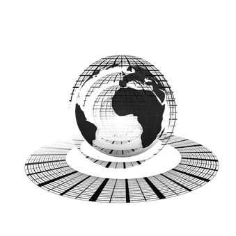 Digital Globe Black Background PNG image