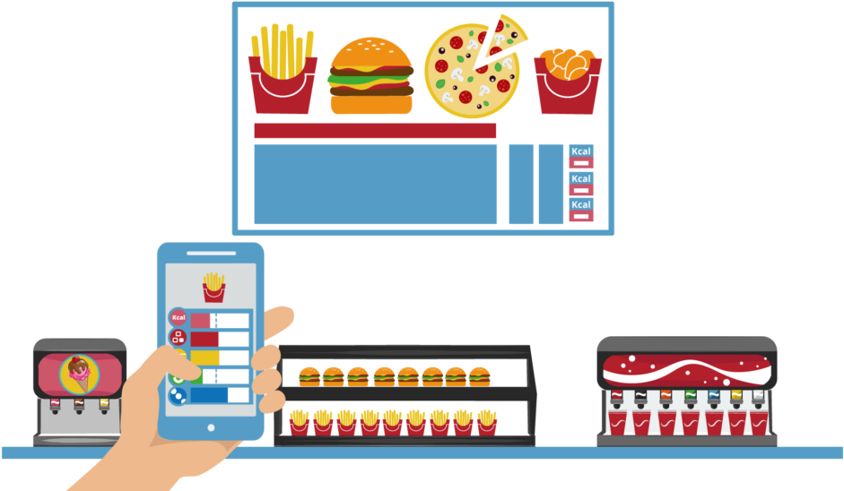 Digital Junk Food Ordering PNG image