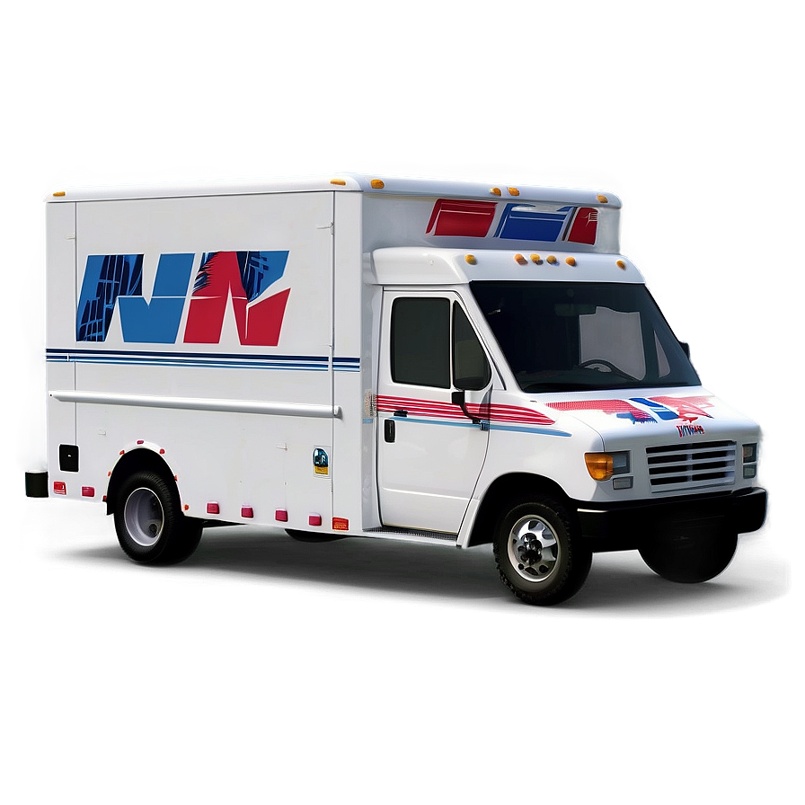 Digital Mail Truck Render Png 06282024 PNG image