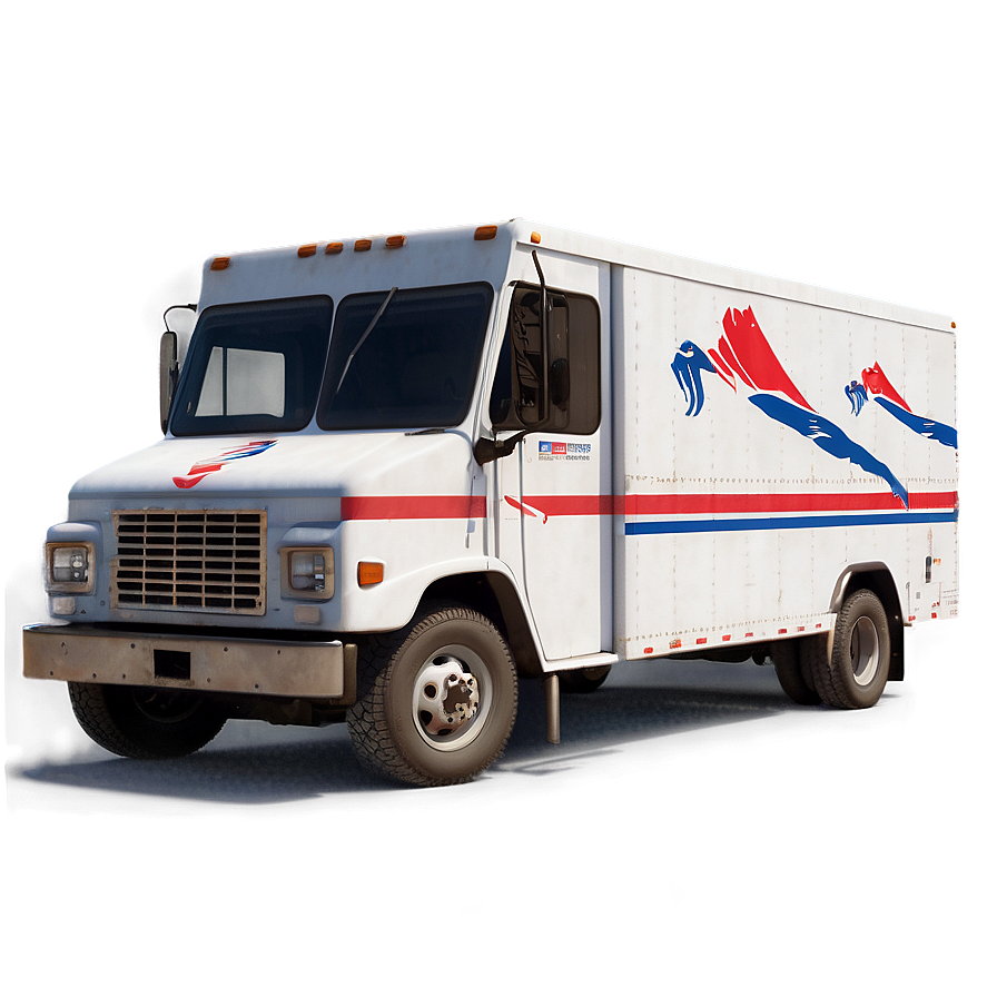 Digital Mail Truck Render Png Udc58 PNG image