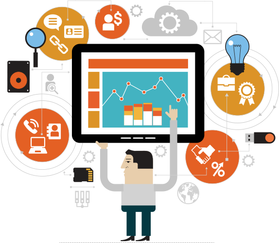 Digital Marketing Analytics Vector PNG image