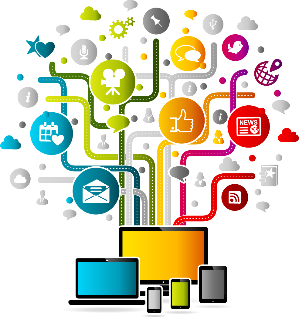 Digital Marketing Connectivityand Devices PNG image
