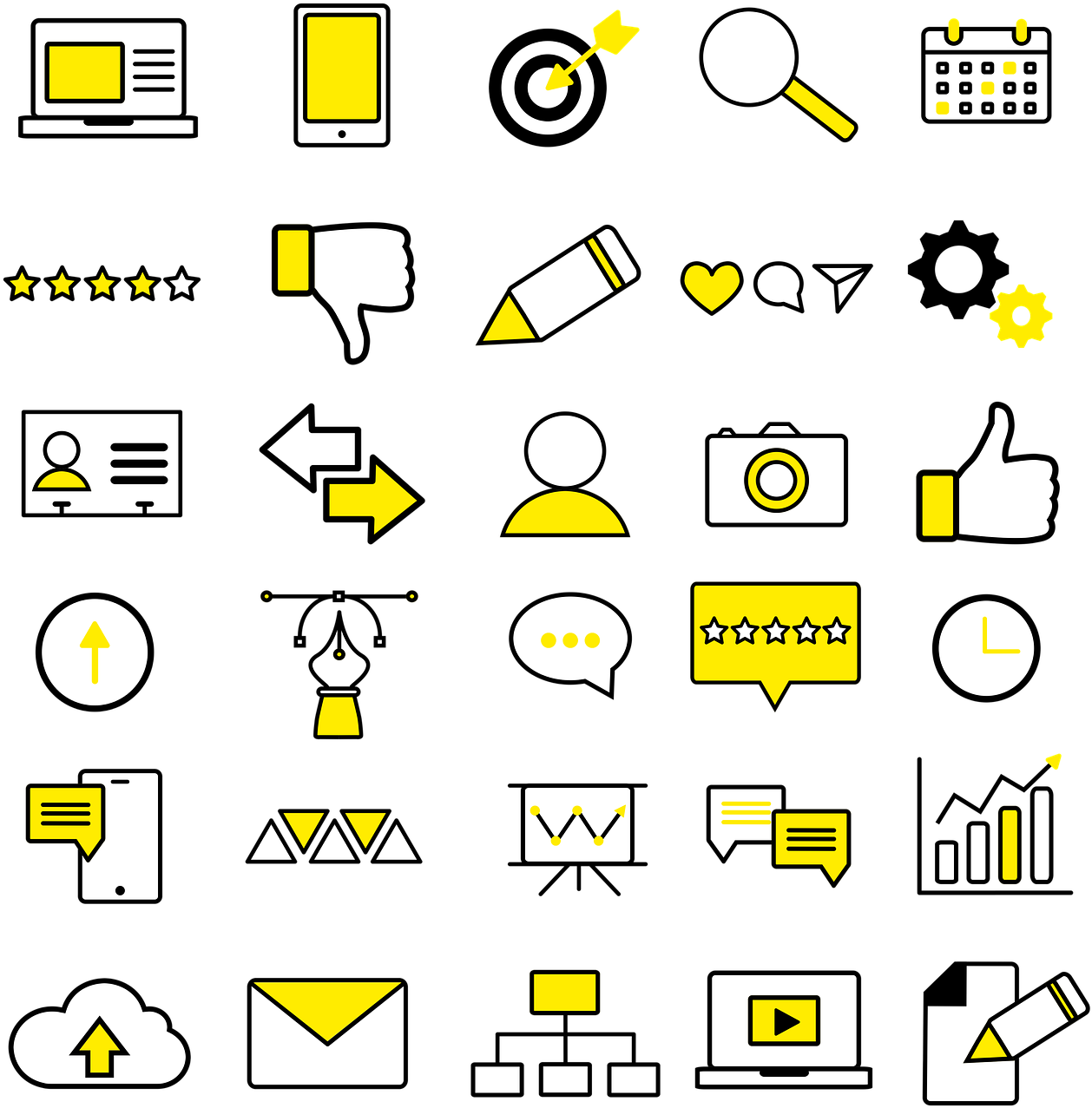 Digital Marketing Icons Set PNG image