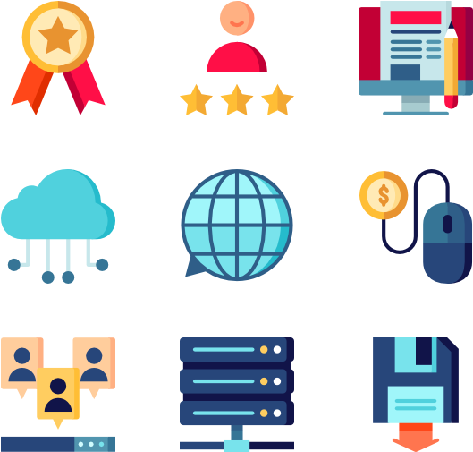 Digital Marketing Icons Set PNG image