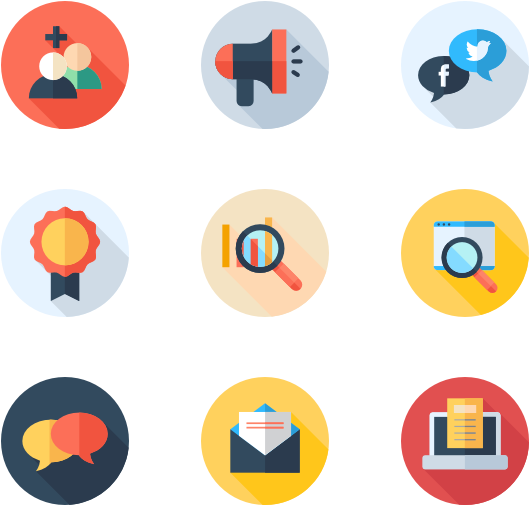 Digital Marketing Icons Set PNG image