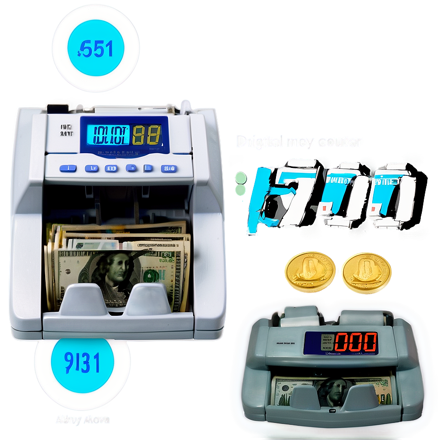 Digital Money Counter Png 06272024 PNG image