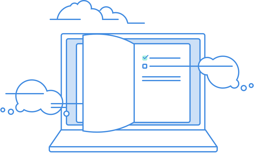 Digital Notebook Cloud Integration Clipart PNG image