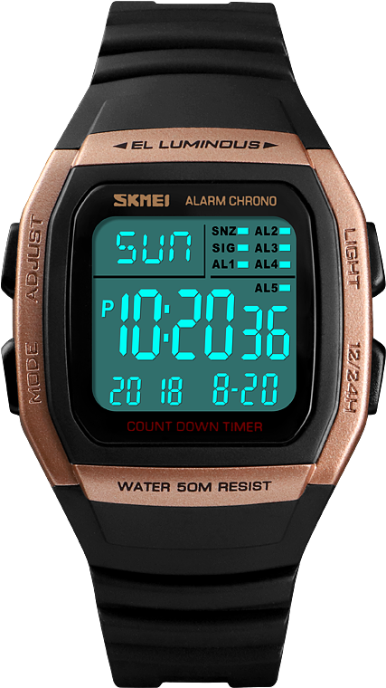 Digital Sports Wristwatch Display PNG image