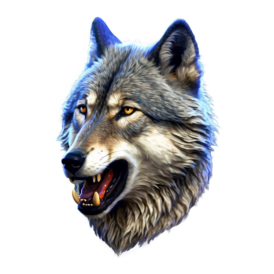 Digital Wolf Face Render Png Juq97 PNG image