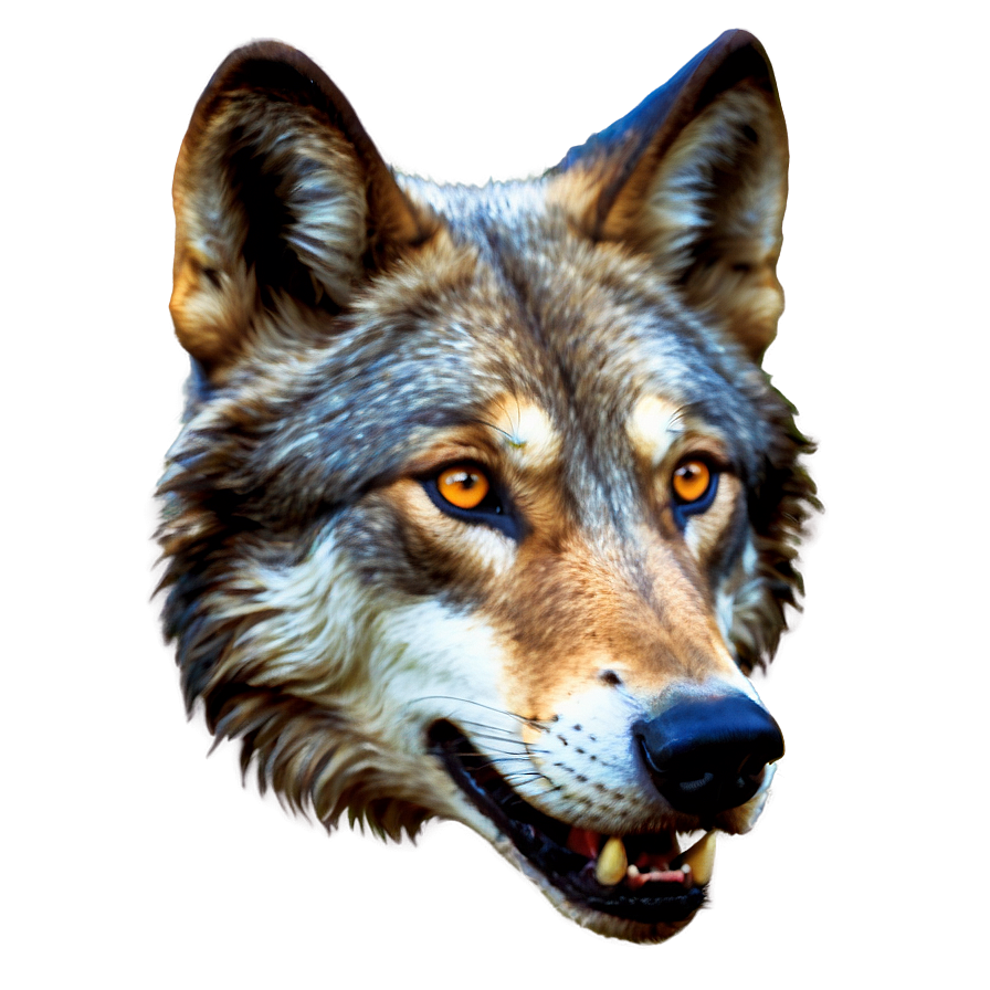Digital Wolf Face Render Png Sfy37 PNG image