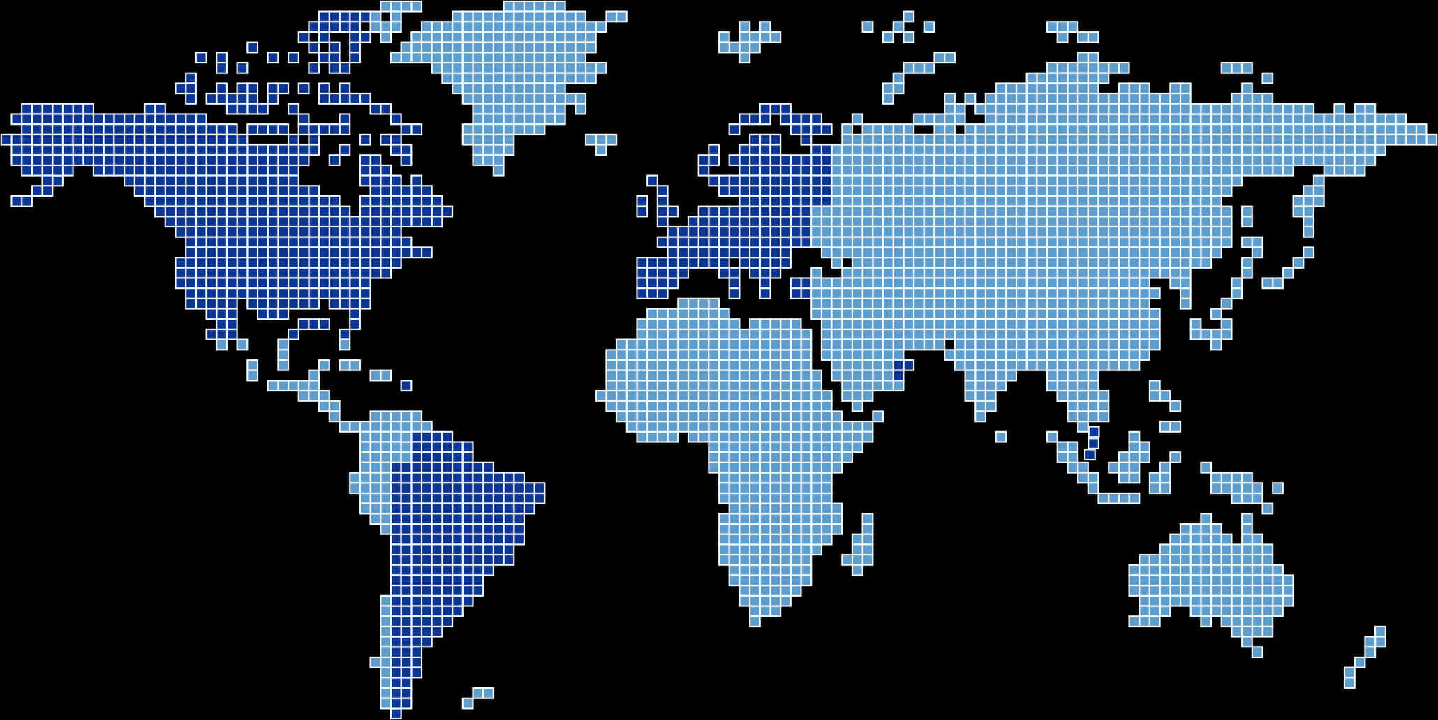 Digital World Map Pixel Art PNG image