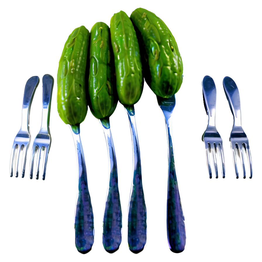 Dill Pickle On Fork Png Svl83 PNG image