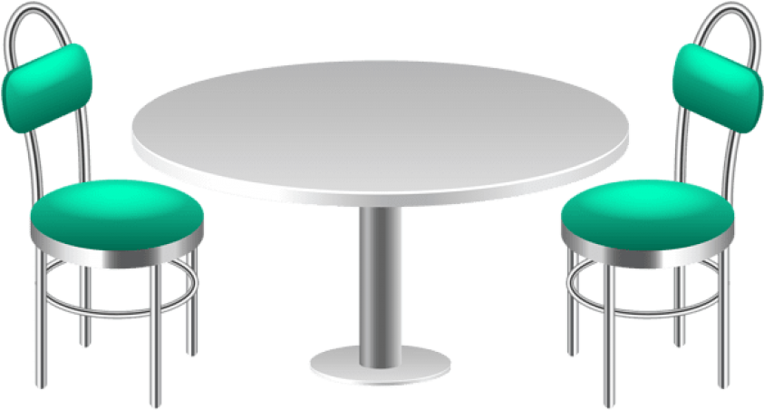 Diner Style Tableand Chairs Clipart PNG image