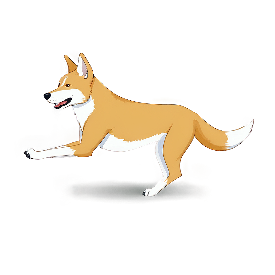 Dingo Running Illustration Png 06202024 PNG image