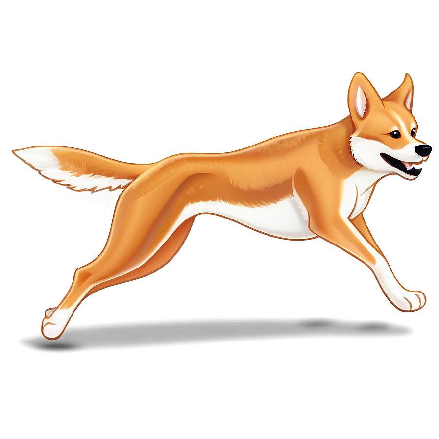 Dingo Running Illustration Png 34 PNG image