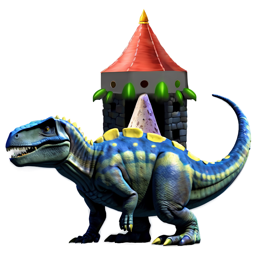 Dino And Castle Fantasy Png Bos23 PNG image