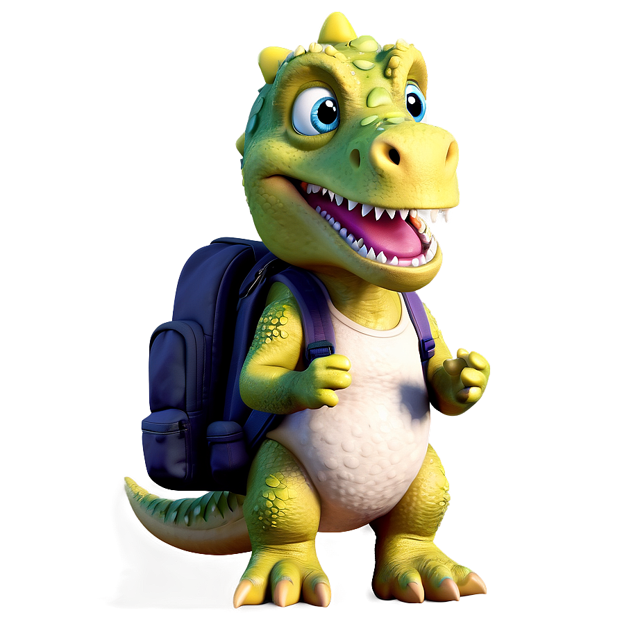 Dino With Backpack Png 19 PNG image