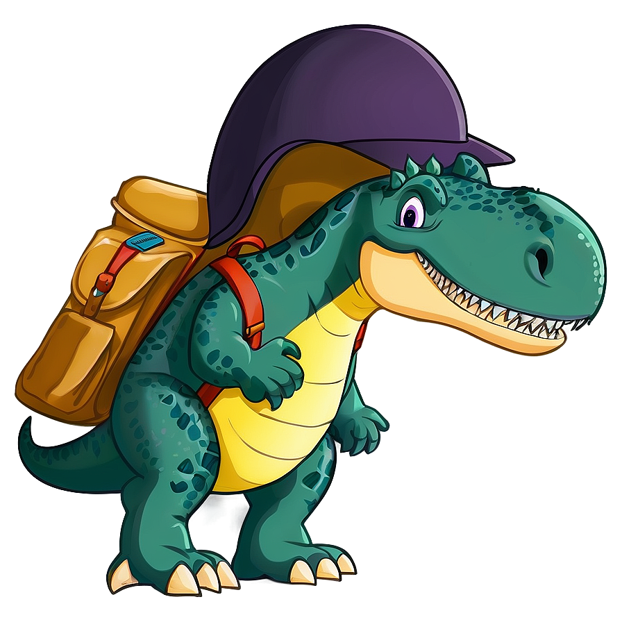 Dino With Backpack Png 80 PNG image