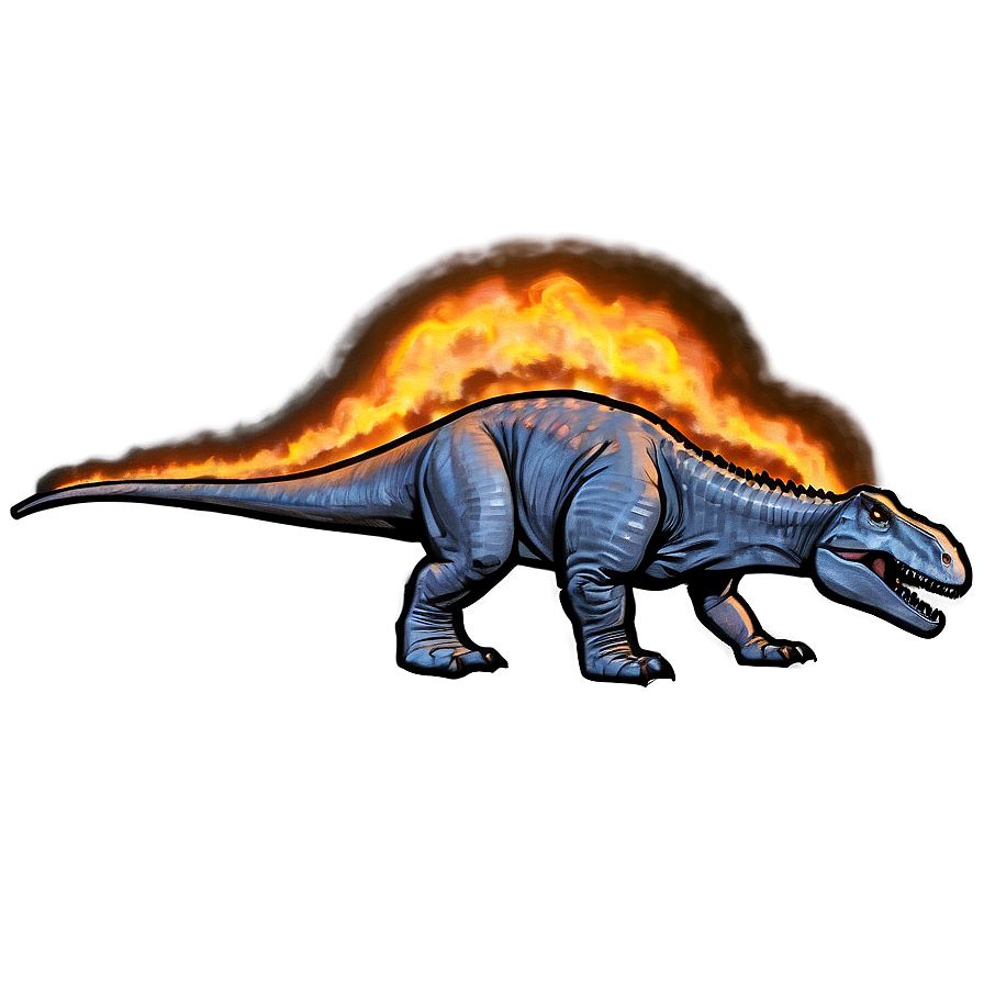 Dinosaur And Meteor Png Pjq PNG image