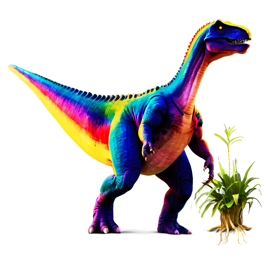 Dinosaur And Rainbow Png Rkl PNG image