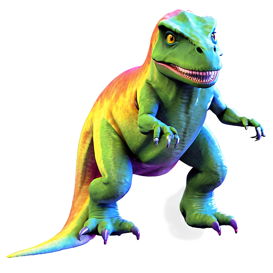 Dinosaur And Rainbow Png Rmv PNG image