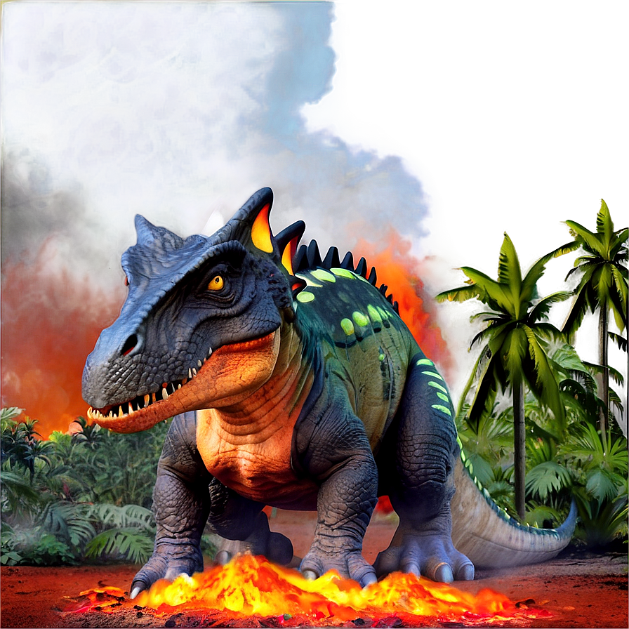 Dinosaur And Volcano Png 47 PNG image