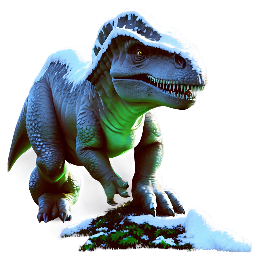 Dinosaur In Snow Png 05032024 PNG image