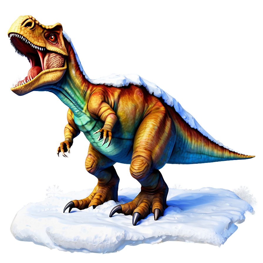 Dinosaur In Snow Png Mow PNG image