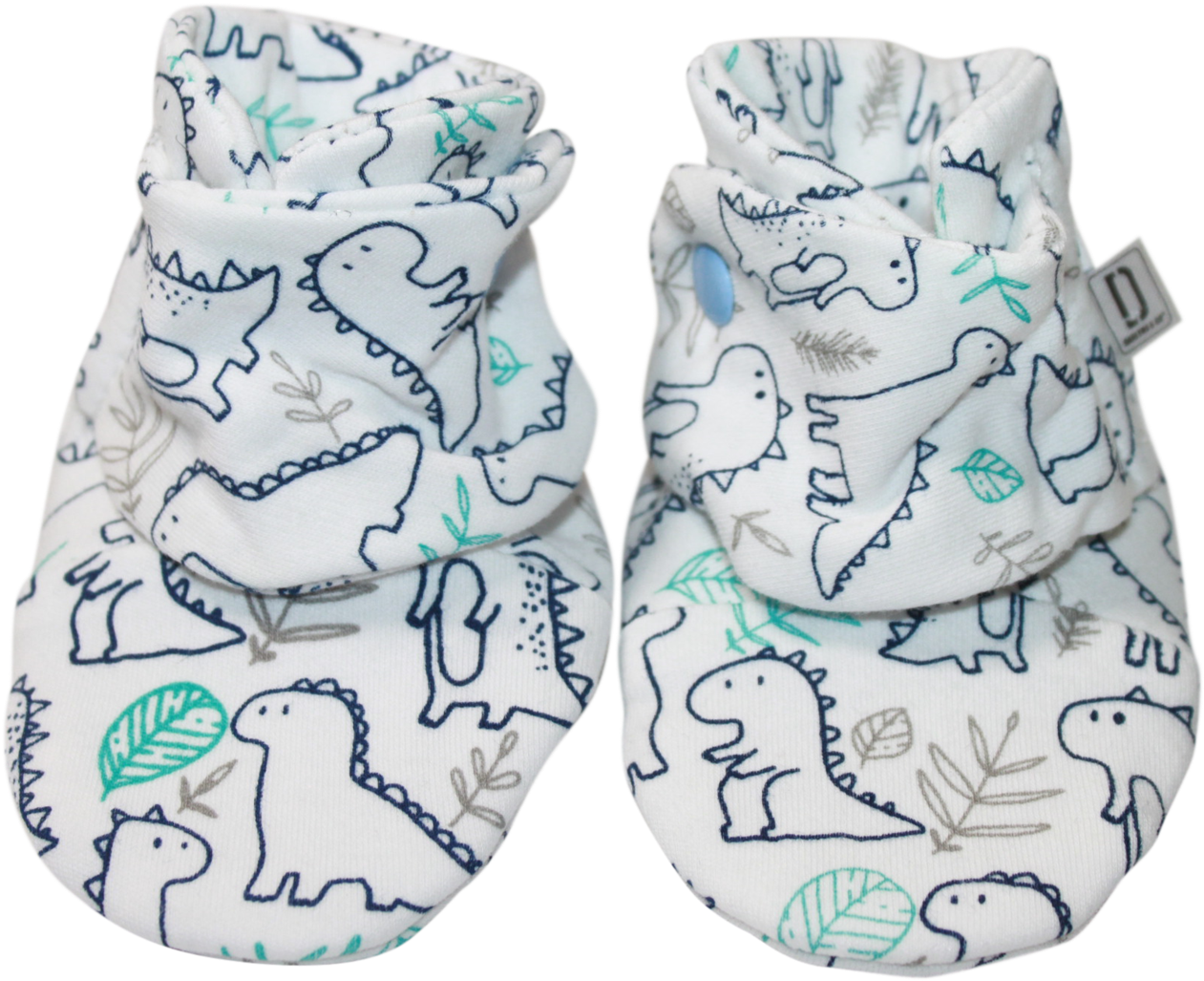 Dinosaur Print Baby Booties PNG image