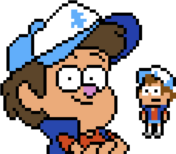 Dipperand Mabel Pines Pixel Art PNG image