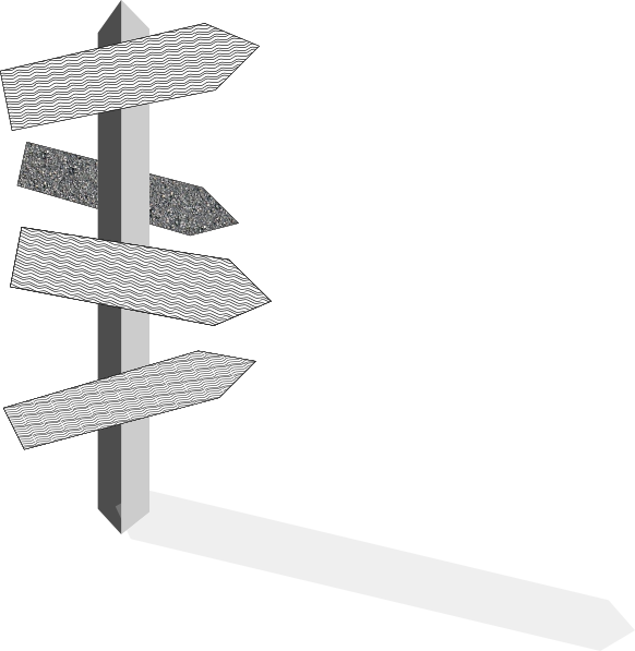 Directional Signpost Graphic PNG image